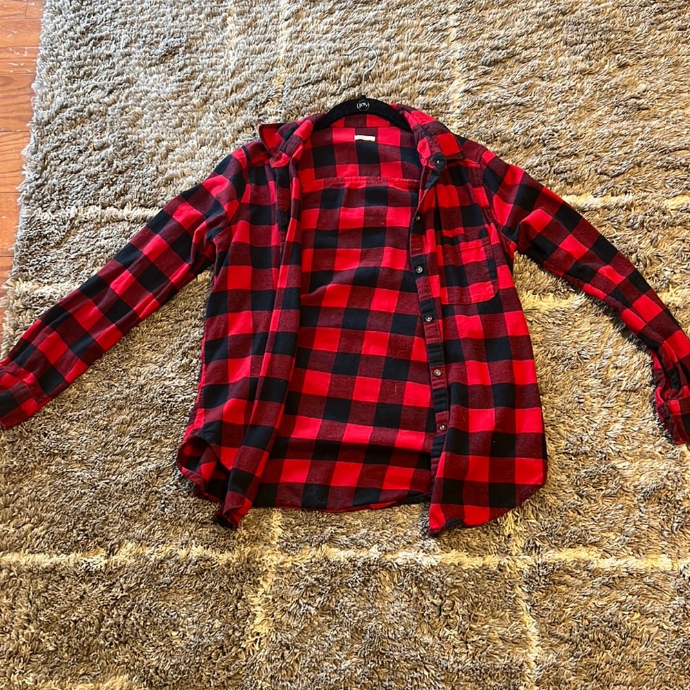 Hollister red flannel size small